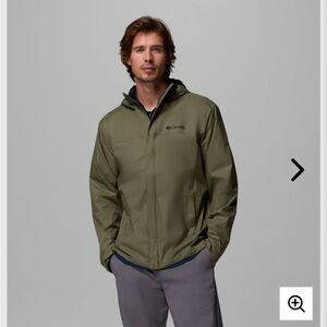 Columbia Men's Forest Green Waterproof Rain Jacket Size L